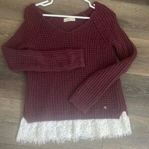 Holister Lace Trim Sweater